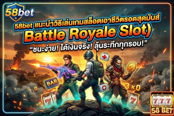 58bet แนะนำวิธีเล่นเกมสล็อตเอาชีวิตรอดสุดมันส์ (Battle Royale Slot)